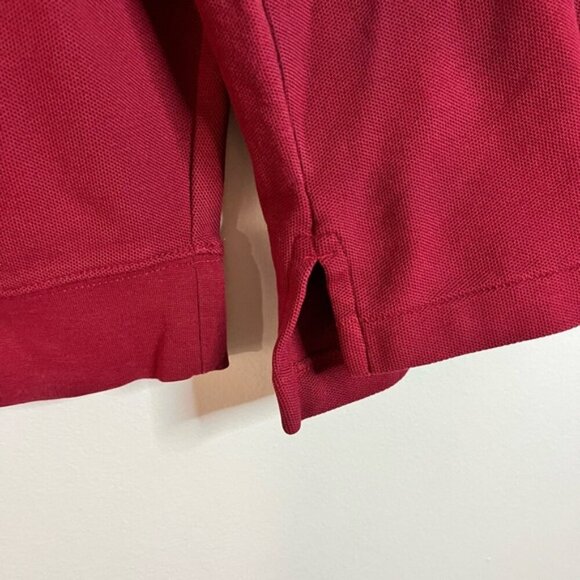 L.L. Bean Red Long-Sleeve Polo Shirt Men’s Large 100% Cotton Classic Fit - Picture 3 of 10